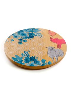 Urban Market Life on the Farm 13 Inch Bamboo Lazy Susan Turntable
